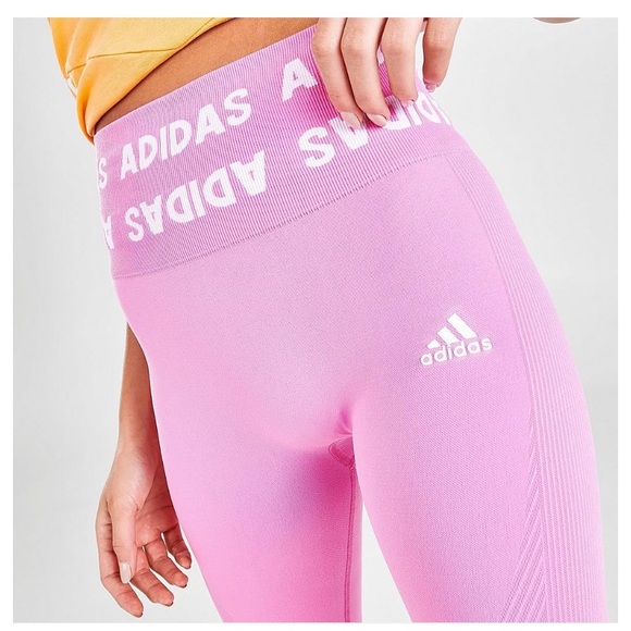 Women's adidas Training Aeroknit Cropped High-Rise Tights - Picture 4 of 6